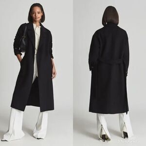 REVOLVE REISS Olive Wool-blend Coat in Black Size 4